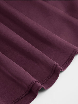 Satin V-neck Drawstring A-line Mini Dress