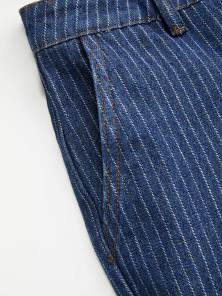 Denim Low Rise Washed Metal Detail Wide Leg Jeans