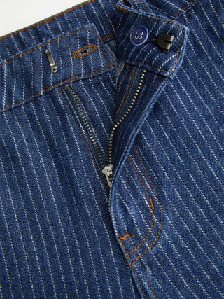 Denim Low Rise Washed Metal Detail Wide Leg Jeans