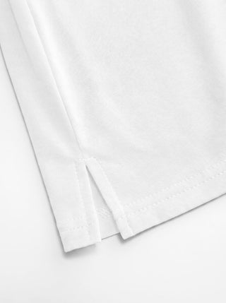 Cotton-blend Low Rise Slit Mini Skirt
