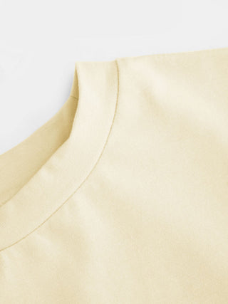 Cotton-blend Short Sleeve Ruffled Hem Tee
