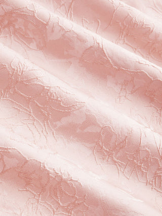 Jacquard Halter Neckline Bowknot Draped Flared Maxi Dress