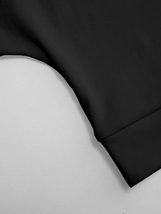 Cotton-blend Batwing Sleeve Oversized Top
