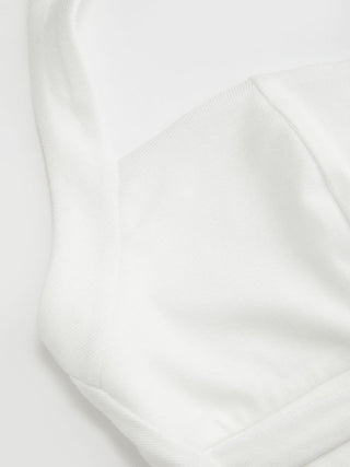 Cotton-blend Halter Neck Metal Detail Crop Tank Top