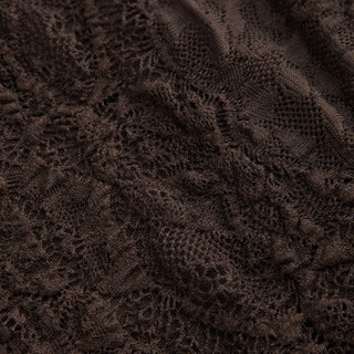 Textured Floral Lace Sweetheart See-Through Cami Bodysuit