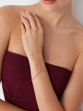 RHINESTONE HAND CHAIN BRACELET