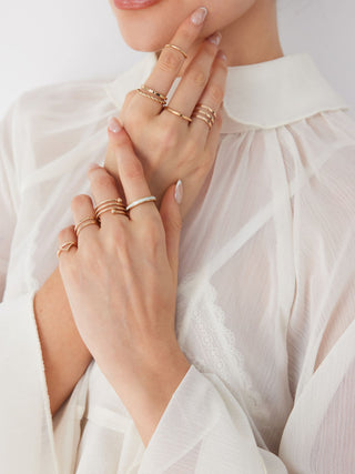 10PCS TWISTED & SPHERICAL RING SET