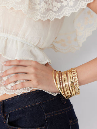 10PCS TEXTURED BRACELET SET