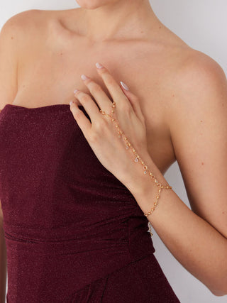 RHINESTONE HAND CHAIN BRACELET