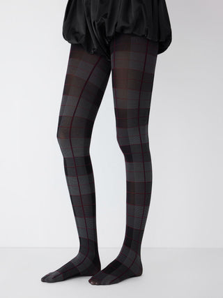 PLAID SHEER TIGHTS
