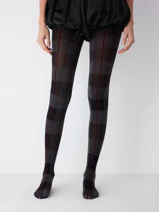 PLAID SHEER TIGHTS