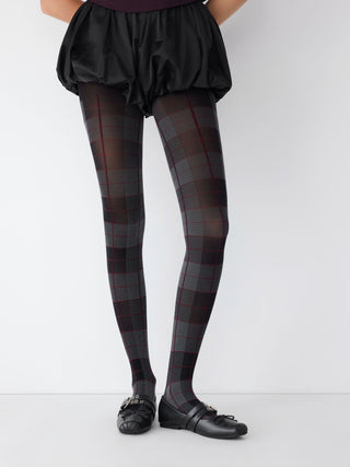 PLAID SHEER TIGHTS