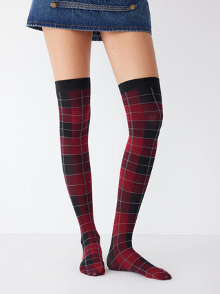 PLAID OVER THE KNEE SOCKS
