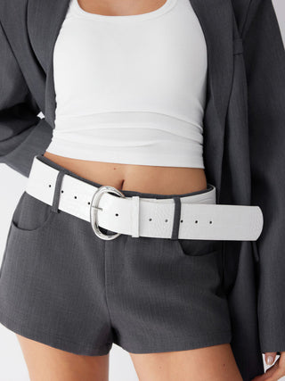 CROCODILE PATTERN BUCKLE BELT