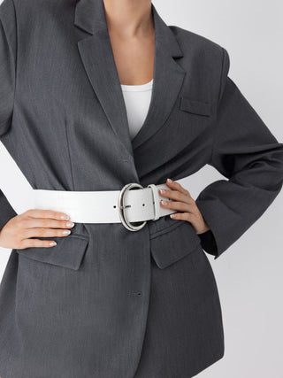 CROCODILE PATTERN BUCKLE BELT