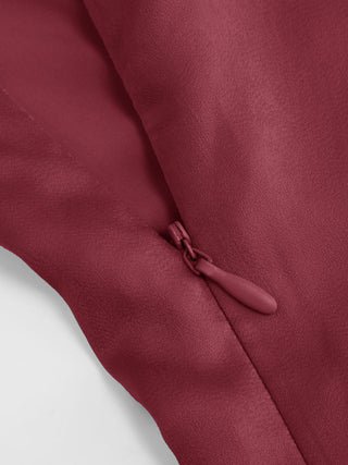 Satin Boat Neck Cloak Sleeve Bolero Flared Maxi Dress