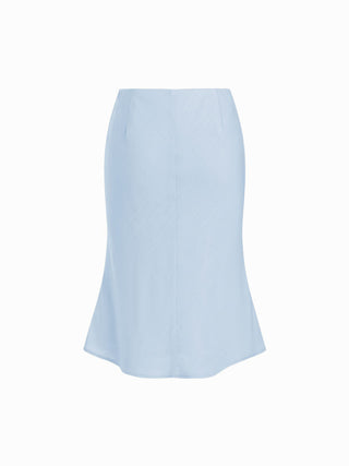 Linen-blend Mid Rise Mermaid Midi Skirt