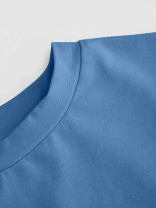 Cotton-blend Short Sleeve Ruffled Hem Tee