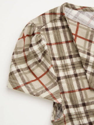 Good Handwriting Plaid Asymmetrical Top
