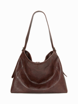BOWKNOT CRINKLED FAUX LEATHER TOTE BAG