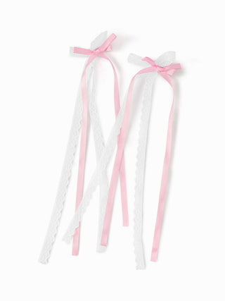 2PCS LACE BOWKNOT HAIR CLIP SET