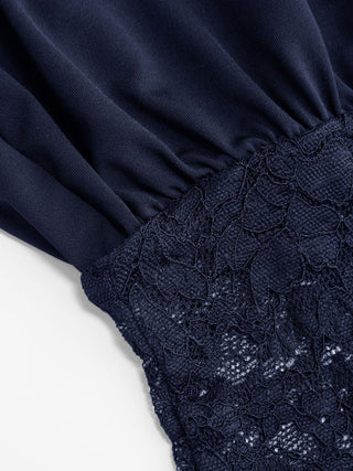 Asymmetrical Neck Floral Lace Ruched Top
