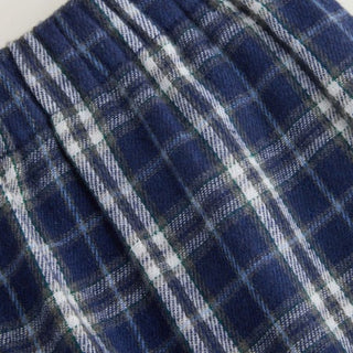 Cotton-blend Graphic Tee & Mid Rise Plaid Wide Leg Trousers Loungewear Set
