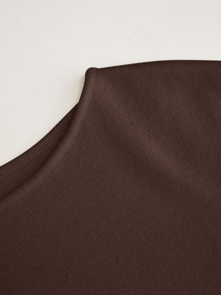Knit Boat Neck Vest With Belt