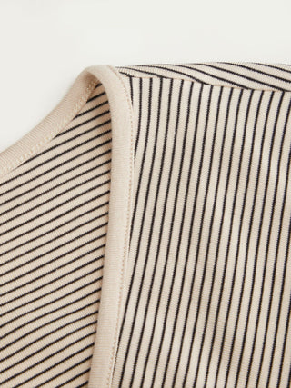 Lyocell-blend Striped V-neck Cloak Sleeve Ruched Tie Back Top