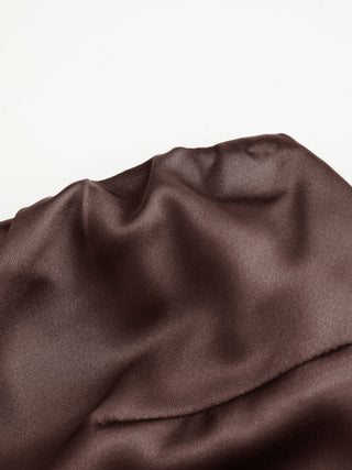 Satin Strapless Tie Back Maxi Dress