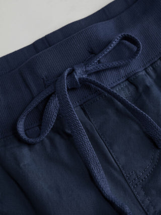 Cotton-Blend Low Rise Drawstring Mini Skort