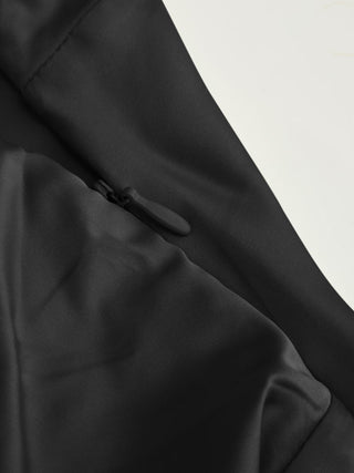Satin Halter Neckline Backless Bowknot A-line Mini Dress