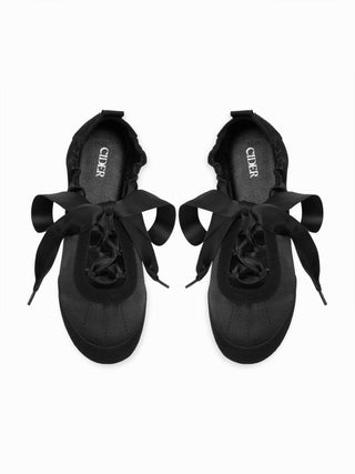 BOWKNOT LACE-UP SNEAKERS
