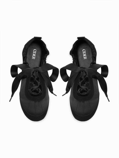 BOWKNOT LACE-UP SNEAKERS