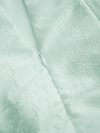 Jacquard Sculptural Boat Neck Bowknot Backless Flared Maxi Dress
