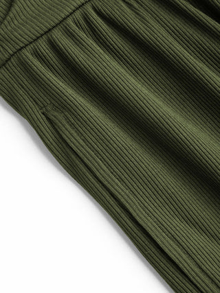 V-neck Ruched Wide Leg Jumpsuit