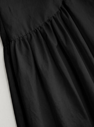 Cotton High Neck Backless Bowknot A-line Maxi Dress