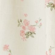Ditsy Floral Graphic Stand Collar Cut Out Bowknot Flared Mini Dress