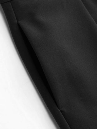 High Rise Pleated Pocket Barrel-leg Long Trousers
