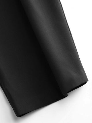 High Rise Pleated Pocket Barrel-leg Long Trousers