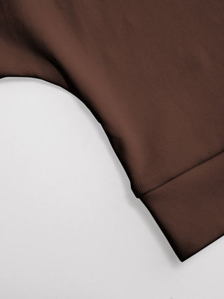 Cotton-blend Batwing Sleeve Oversized Top