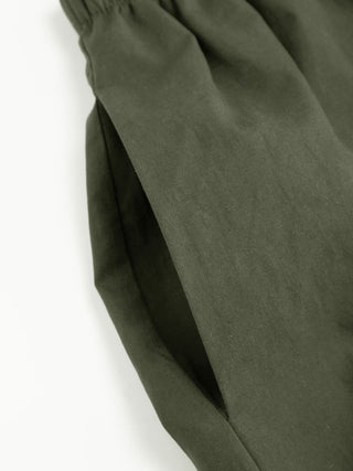 Cotton Mid Rise Drawstring Oversized Bermuda Shorts