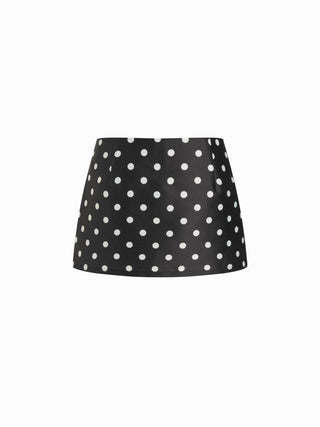 Satin Low Rise A-line Mini Skort