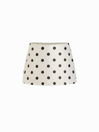 Satin Low Rise A-line Mini Skort