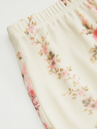Mesh Mid Rise Abstract Graphic Floral Asymmetrical Hem Maxi Skirt