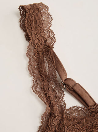 Sheer Lace Asymmetrical Poncho Top Two-Piece Set