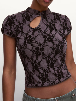 In Memories Lace Cutout Top