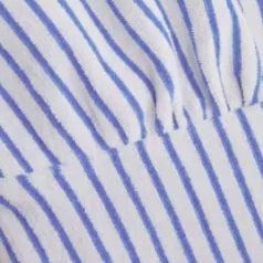 Cotton-Blend Striped Halter Neckline Backless A-Line Mini Dress