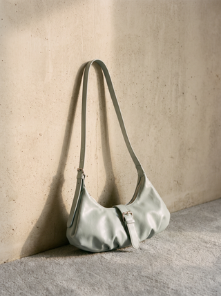 Faux Leather BUCKLE DECOR SHOULDER BAG For Daily Casual Party/Clubbing