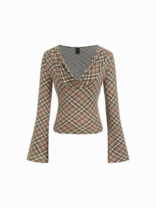 Talk To You Later Plaid Top